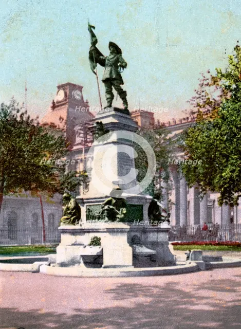 Statue of Paul Chomedey de Maisonneuve, Montreal, 1904. Artist: Unknown