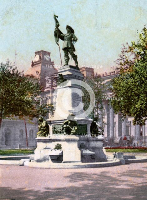 Statue of Paul Chomedey de Maisonneuve, Montreal, 1904. Artist: Unknown
