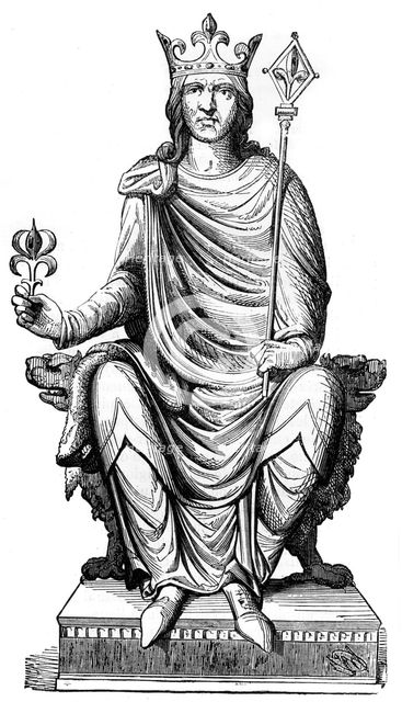Statue of Philip Augustus, King of France, 13th century (1882-1884). Artist: Unknown