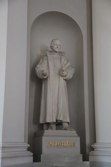 Statue of Philipp Melanchthon, Lutheran Cathedral, Helsinki, Finland, 2011. Creator: Sheldon Marshall