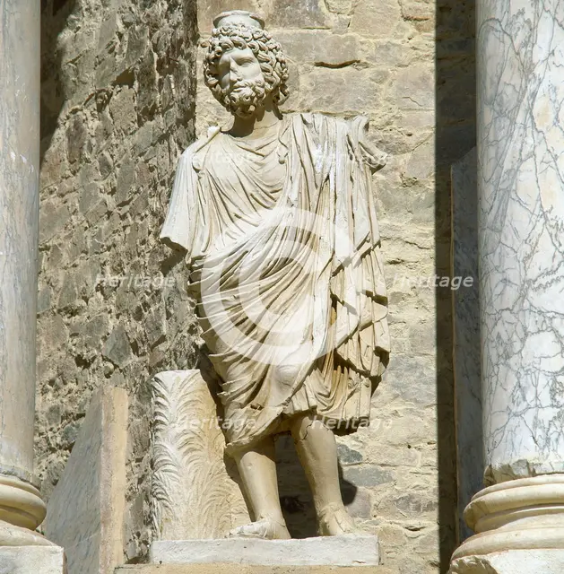 Statue of Pluto, Roman Theatre, 2nd century AD, Merida, Badajoz, Extremadura, Spain (1998).  Creator: LTL.