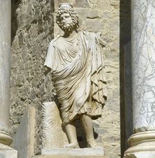 Statue of Pluto, Roman Theatre, 2nd century AD, Merida, Badajoz, Extremadura, Spain (1998). Creator: LTL