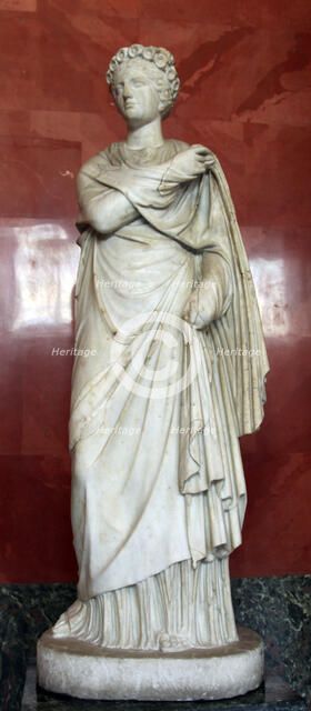 Statue of Polyhymnia, Muse of Sacred Song, Oratory, and Singing. Artist: Unknown