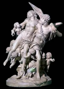 Statue of Psyche and Eros, 18th century. Creator: Claude Michel