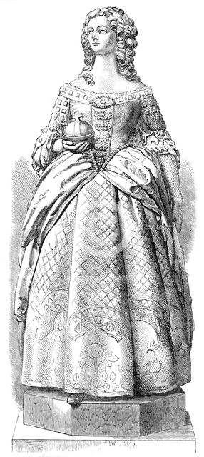 Statue of Queen Mary II., by A. Munro, in Westminster Hall, 1869. Creator: Unknown.