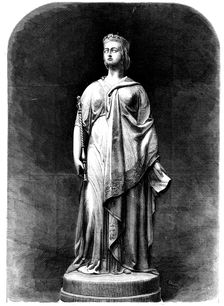 Statue of Queen Victoria in the New Townhall, Leeds, 1858. Creator: Walmsley