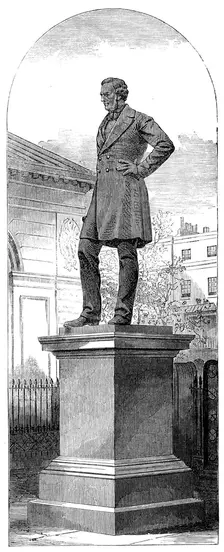 Statue of Robert Stephenson, in Euston-Square, 1871. Creator: Unknown