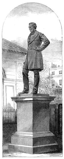 Statue of Robert Stephenson, in Euston-Square, 1871. Creator: Unknown