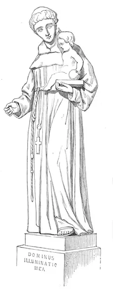 Statue of St. Antony, of Padua - by Rossi, 1845. Creator: Unknown
