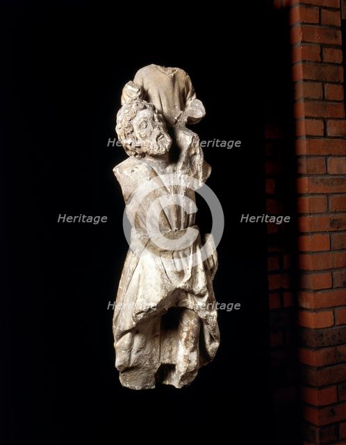 Statue of St Christopher, 14th century. Creator: Unknown.