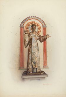 Statue of Santo (probably St. Dominic), 1941. Creator: Juanita Donahoo