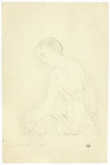 Statue of Seated Girl, 1774. Creator: John Downman