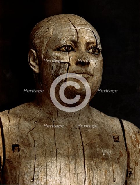 Statue of Sheikh el-Balad representing Ka-aper, Saqqara Necropolis, 5th dynasty. Creator: Unknown.