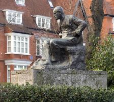 Statue of Sigmund Freud by Oscar Nemon, Swiss Cottage, Hampstead, London, 2016. Artist: Chris Redgrave