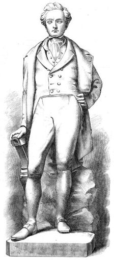 Statue of Sir Humphry Davy, at Penzance, 1872. Creator: Unknown