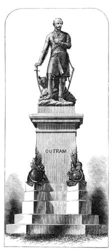 Statue of Sir James Outram, Thames Embankment, 1871. Creator: Unknown