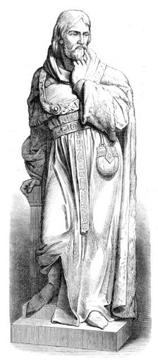 Statue of Sir Michael de la Pole, at Hull, 1871. Creator: Unknown