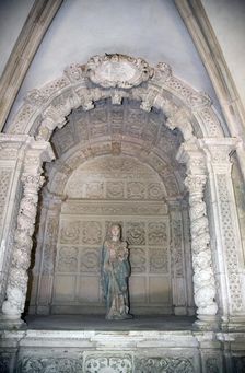 Statue of the Virgin and Child, Monastery of Alcobaca, Alcobaca, Portugal, 2009. Artist: Samuel Magal