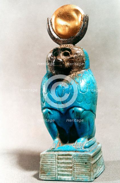 Statue of the Ancient Egyptian god Thoth in baboon form. Artist: Unknown