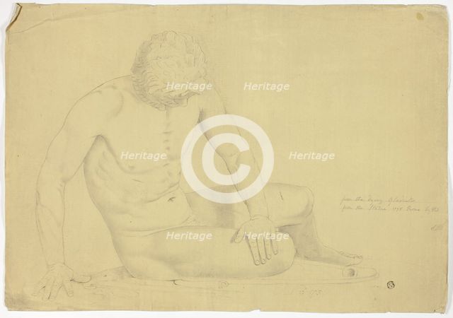 Statue of the Dying Gaul, 1775. Creator: John Downman.