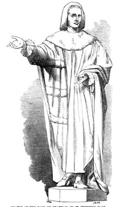 Statue of the Earl of Chatham, in St. Stephen's Hall. MacDowell, sculptor, 1857. Creator: Unknown