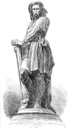 Statue of the Gaulish chieftain Vercingetorix, 1865. Creator: Unknown