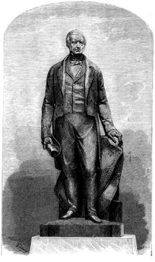 Statue of the Late Mr. Joseph Brotherton, erected in Peel Park, Manchester, 1858. Creator: Walmsly