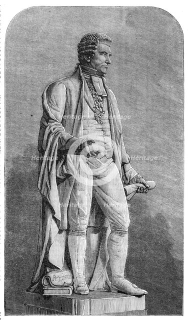 Statue of the late Mr. Robert Hall, M.P. for Leeds, and Recorder of Doncaster, 1861. Creator: Unknown.
