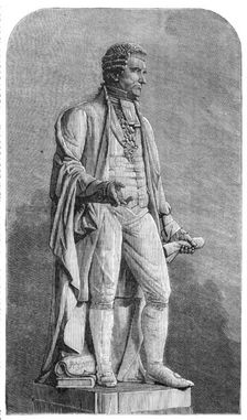 Statue of the late Mr. Robert Hall, M.P. for Leeds, and Recorder of Doncaster, 1861. Creator: Unknown