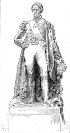 Statue of the late Lord Lyons for St. Paul's Cathedral, 1860. Creator: Unknown