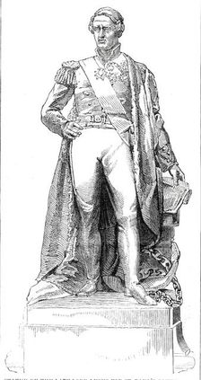 Statue of the late Lord Lyons for St. Paul's Cathedral, 1860. Creator: Unknown