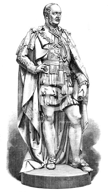 Statue of the late Prince Consort, at Belfast, 1870. Creator: Unknown.