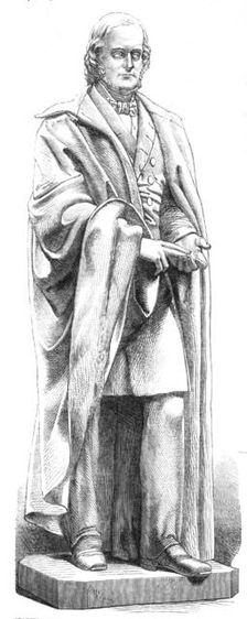 Statue of the late Right Hon. James Wilson, Finance Minister for India, J. Steell...Calcutta, 1865. Creator: Unknown