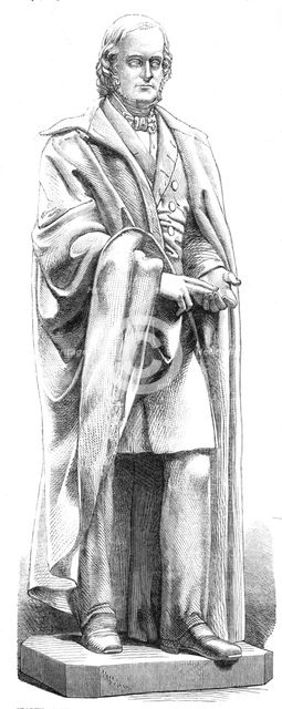Statue of the late Right Hon. James Wilson, Finance Minister for India, J. Steell...Calcutta, 1865. Creator: Unknown.
