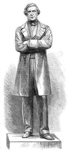 Statue of the late Sir G. C. Lewis at Hereford, by Baron Marochetti, 1864. Creator: Unknown