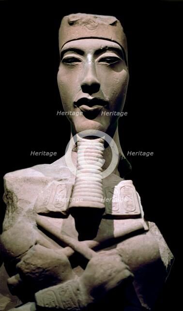 Statue of the Pharaoh Akhenaten, 14th century BC. Artist: Unknown