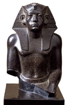 Statue of the Pharaoh Amenemhat III, 19th century BC. Creator: Ancient Egypt
