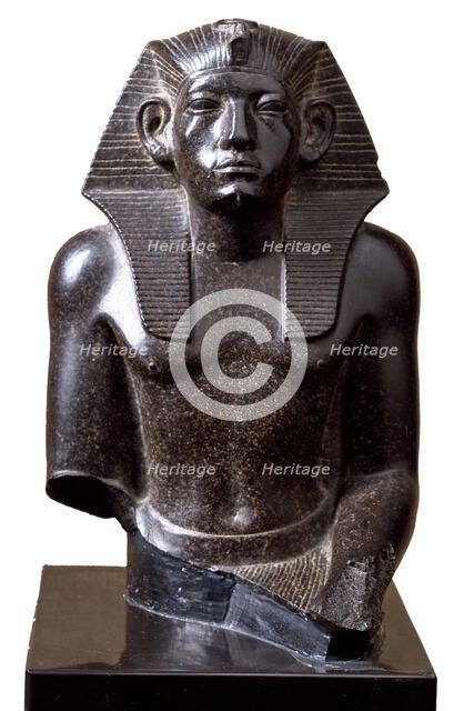 Statue of the Pharaoh Amenemhat III, 19th century BC. Creator: Ancient Egypt.