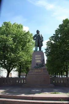Statue of the Russian composer Mikhail Glinka, St Petersburg, Russia, 2011. Creator: Sheldon Marshall