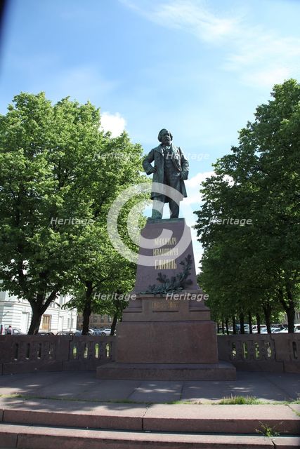Statue of the Russian composer Mikhail Glinka, St Petersburg, Russia, 2011. Artist: Sheldon Marshall