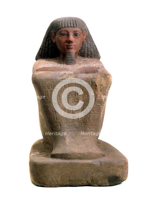 'Statue of the Scribe Maaniamen', middle of the 15th century BC. Artist: Unknown