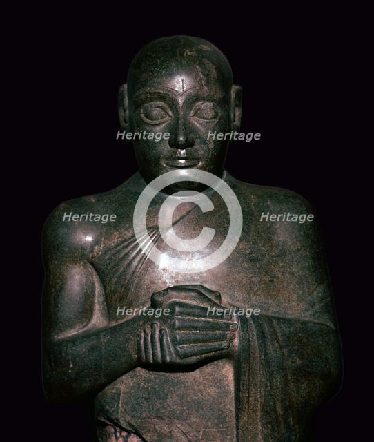 Statue of the Sumerian King Gudea, ruler of Lagash, c2130BC. Artist: Unknown