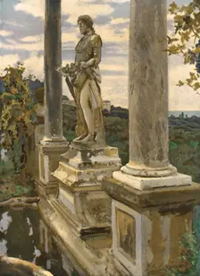 Statue of Vertumnus at Frascati 1907, (c1930). Creator: John Singer Sargent