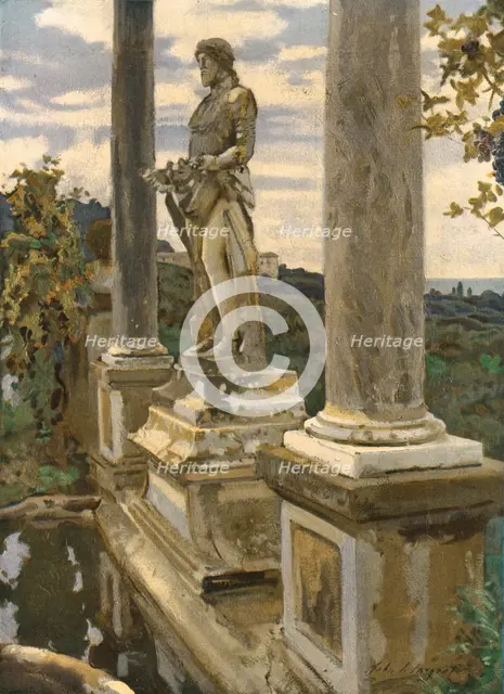 'Statue of Vertumnus at Frascati', 1907, (c1930).  Creator: John Singer Sargent.