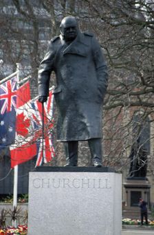 Statue of Winston Churchill (1874-1965), Westminster, London. Artist: Nick Board