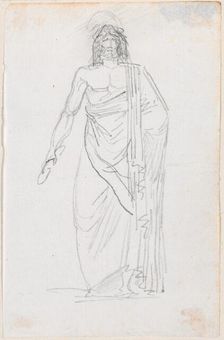 Statue of Zeus Holding a Thunderbolt, probably c. 1754/1765. Creator: Hubert Robert