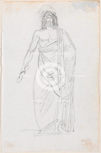 Statue of Zeus Holding a Thunderbolt, probably c. 1754/1765. Creator: Hubert Robert.