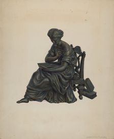 Statue Clock Decoration, c. 1939. Creator: Walter Hochstrasser