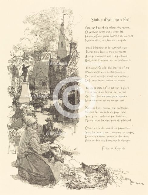 Statue d'homme d'etat, published 1886. Creator: Auguste Lepere.