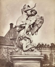 Statue des Tuileries: G. Marsy et A. Flamen: Borée enlevant Orythie, 1859. Creator: Charles Nègre